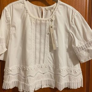 Jonathan Simkhai short sleeve cotton top